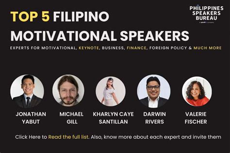 Filipino Motivational Speaker Philippines .